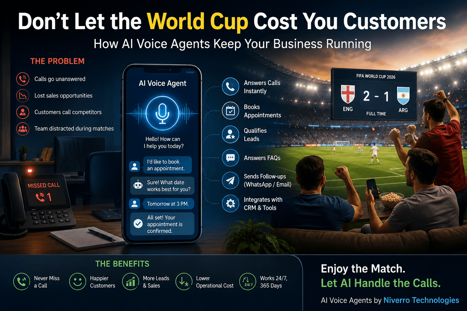 Cover image for: Don't Let the World Cup Cost You Customers: How AI Voice Agents Keep Your Business Running